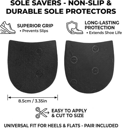 2 Pairs Shoe Repair Rubber Heels Cuttable Boot Heel Replacement 6-7 mm Thick Thick Rubber Heel Replacement for Women Men Boots in Saudi Arabia