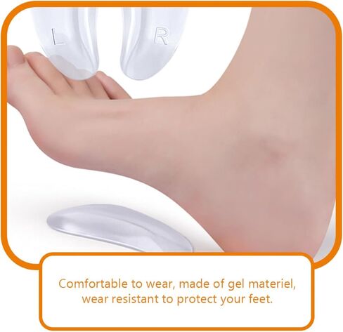 MAGICLULU 3 Pairs Gel Arch Support Cushions Adhesive Gel Arch Support Pads for Flat Foot Comfort with Design for Women’s Foot Health and Shoe Inserts in Saudi Arabia
