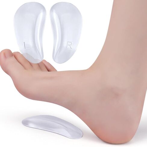MAGICLULU 3 Pairs Gel Arch Support Cushions Adhesive Gel Arch Support Pads for Flat Foot Comfort with Design for Women’s Foot Health and Shoe Inserts in Saudi Arabia
