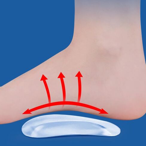 MAGICLULU 3 Pairs Gel Arch Support Cushions Adhesive Gel Arch Support Pads for Flat Foot Comfort with Design for Women’s Foot Health and Shoe Inserts in Saudi Arabia
