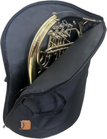 حقيبة حمل على شكل قرن فرنسي حقائب تخزين كتف سوداء محمولة مقاومة للماء ومقاومة للاهتراء لحقيبة الظهر الخاصة بالآلات الموسيقية in Kuwait