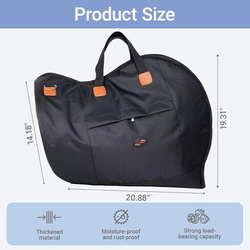 حقيبة حمل على شكل قرن فرنسي حقائب تخزين كتف سوداء محمولة مقاومة للماء ومقاومة للاهتراء لحقيبة الظهر الخاصة بالآلات الموسيقية in Kuwait