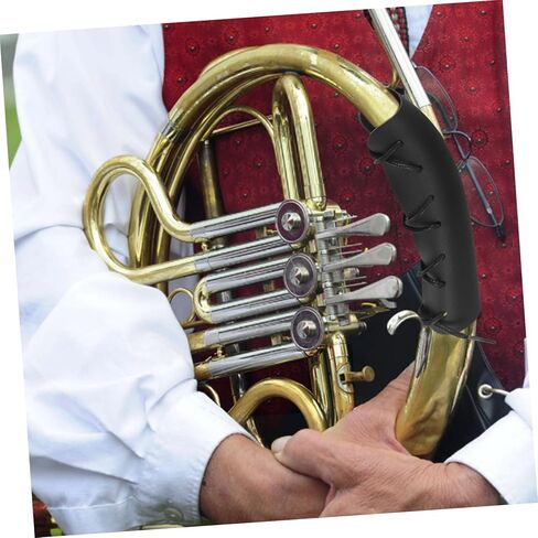 UPKOCH French Horn Guard Non Skid PU Leather Protector with Strap Sturdy Wear Resistant for Musicians Easy to Install present for Friends and Family in Saudi Arabia