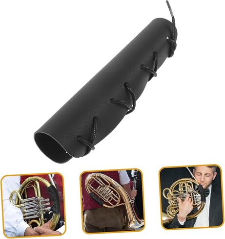 UPKOCH French Horn Guard Non Skid PU Leather Protector with Strap Sturdy Wear Resistant for Musicians Easy to Install present for Friends and Family in Saudi Arabia