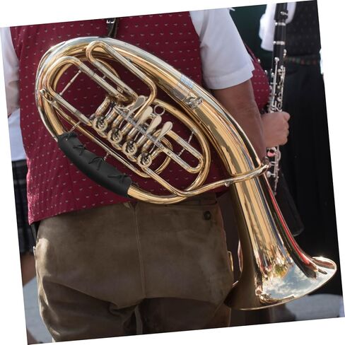 UPKOCH French Horn Guard Non Skid PU Leather Protector with Strap Sturdy Wear Resistant for Musicians Easy to Install present for Friends and Family in Saudi Arabia
