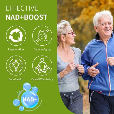 Premium NAD+ Supplement - Nicotinamide Riboside & Resveratrol 900mg – Fast-Absorbing Cellular Renewal Capsules for Energy, Anti-Aging & Brain Health – Vegan, Non-GMO, 200 C in Saudi Arabia