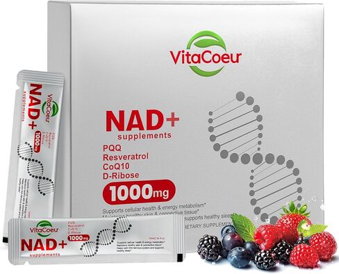 1000mg NAD+ Supplement Liquid with Organic Resveratrol, Nicotinamide Riboside & PQQ, CoQ10, ALA, Boost Energy Focus, DNA Repair & Activate Longevity Cells, NAD Resveratrol for Men & Women in Saudi Arabia