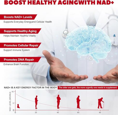 1000mg NAD+ Supplement Liquid with Organic Resveratrol, Nicotinamide Riboside & PQQ, CoQ10, ALA, Boost Energy Focus, DNA Repair & Activate Longevity Cells, NAD Resveratrol for Men & Women in Saudi Arabia