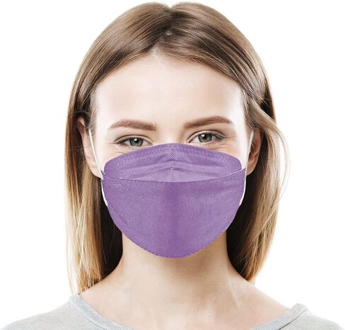 Lutema 5-Ply Disposable Fish Style Face Mask - Made in USA | 3-Panel Flat Fold Design Structure | For Men & Women (5pcs) in Saudi Arabia