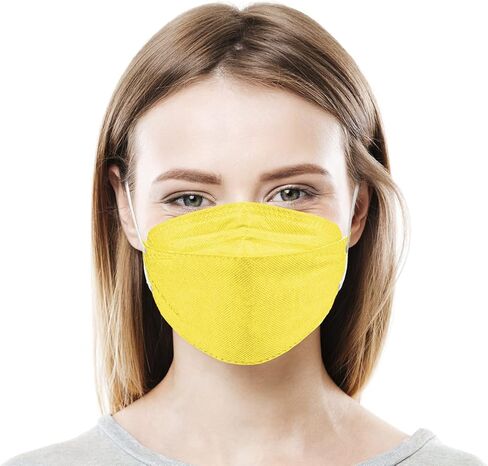 Lutema 5-Ply Disposable Fish Style Face Mask - Made in USA | 3-Panel Flat Fold Design Structure | For Men & Women (5pcs) in Saudi Arabia