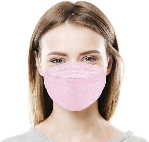 Lutema 5-Ply Disposable Fish Style Face Mask - Made in USA | 3-Panel Flat Fold Design Structure | For Men & Women (5pcs) in Saudi Arabia