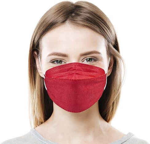 Lutema 5-Ply Disposable Fish Style Face Mask - Made in USA | 3-Panel Flat Fold Design Structure | For Men & Women (5pcs) in Saudi Arabia