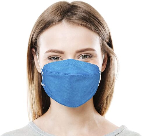 Lutema 5-Ply Disposable Fish Style Face Mask - Made in USA | 3-Panel Flat Fold Design Structure | For Men & Women (5pcs) in Saudi Arabia