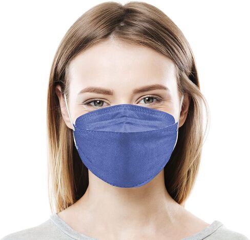 Lutema 5-Ply Disposable Fish Style Face Mask - Made in USA | 3-Panel Flat Fold Design Structure | For Men & Women (5pcs) in Saudi Arabia