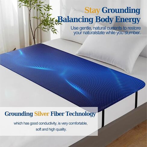 Grounding Mat for Bed, Sleeping, (27" x 76" King) PU Leather grounding mat for improving Energy and Sleep, Comes with Outlet Tester, grounding Wire, Eye mask, Test Pen and Safety Adapter. in Kuwait