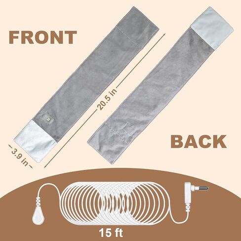 حزام معصم تأريض بألياف فضية نقية، سوار معصم تأريض قابل للتعديل، شريط علاج تأريض عالمي لساق الرقبة، يحسن طاقة النوم، حجب واي فاي 5G (3.9 * 20.5 بوصة) in Kuwait