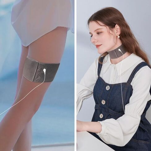 حزام معصم تأريض بألياف فضية نقية، سوار معصم تأريض قابل للتعديل، شريط علاج تأريض عالمي لساق الرقبة، يحسن طاقة النوم، حجب واي فاي 5G (3.9 * 20.5 بوصة) in Kuwait