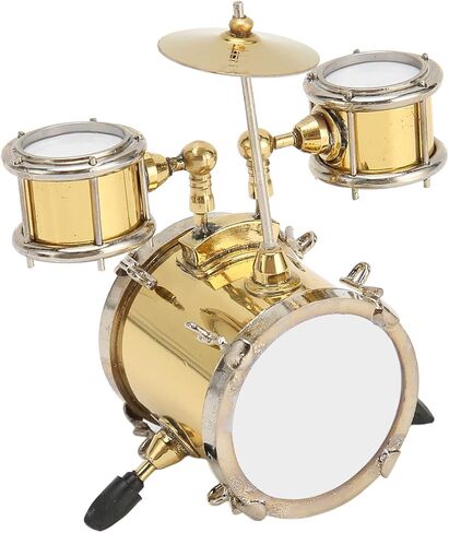 نموذج مجموعة طبول نحاسية مصغرة مع صنعة متقنة، مجموعة طبول بيت الدمى المزخرفة، زخرفة موسيقية نحاسية خفيفة الوزن للمنزل والمقاهي وغرف الموسيقى in Kuwait