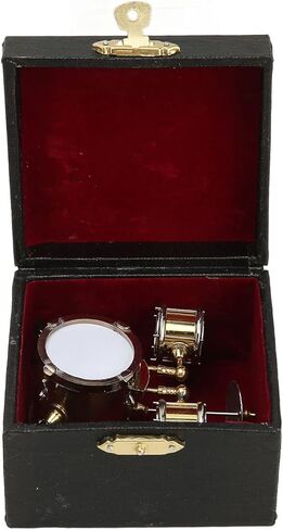 نموذج مجموعة طبول نحاسية مصغرة مع صنعة متقنة، مجموعة طبول بيت الدمى المزخرفة، زخرفة موسيقية نحاسية خفيفة الوزن للمنزل والمقاهي وغرف الموسيقى in Kuwait