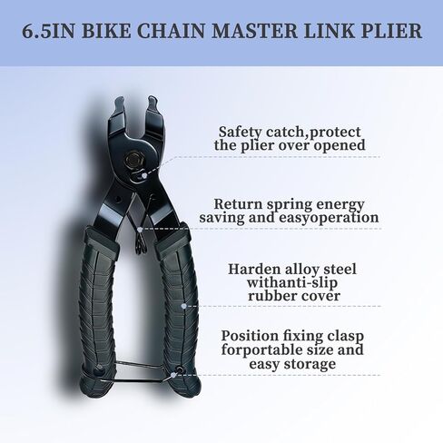 Bike Chain Repair Tools Set, Includes Bicycle Chain Breaker Tool, Master Link Plier, Wear Indicator and 3 Pairs Missing Links for 6-10 Speed Chains in Saudi Arabia