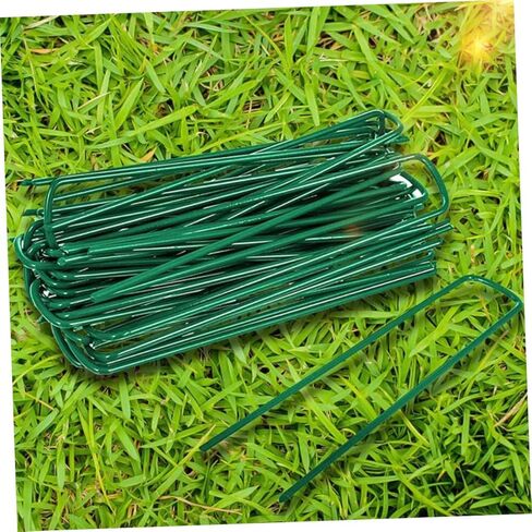 Sosoport 50pcs Galvanized Steel Wire U-Shaped Floor Nails Sturdy Garden Stakes for Orchards Greenhouses in Saudi Arabia