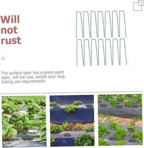 Sosoport 50pcs Galvanized Steel Wire U-Shaped Floor Nails Sturdy Garden Stakes for Orchards Greenhouses in Saudi Arabia