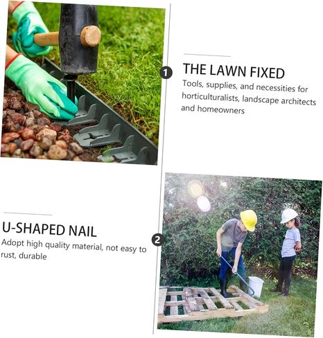 POPETPOP 1Set U Shaped Ground Stakes Durable Tent Nails for Securing Artificial Turf and Garden Thickness Includes Half Stakes Versatile in Saudi Arabia