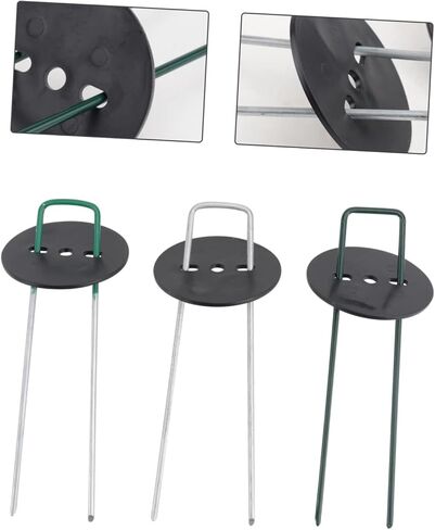 POPETPOP 1Set U Shaped Ground Stakes Durable Tent Nails for Securing Artificial Turf and Garden Thickness Includes Half Stakes Versatile in Saudi Arabia