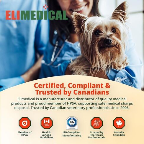 حقنة أنسولين بيطرية من Elimedical U-100 0.3cc (مل)، 29 جم × 1/2 بوصة (12.7 مم)، علامة نصف الوحدة، معبأة بشكل فردي، للقطط أو الكلاب الأليفة، 100 لكل صندوق، 03V2913B in Saudi Arabia