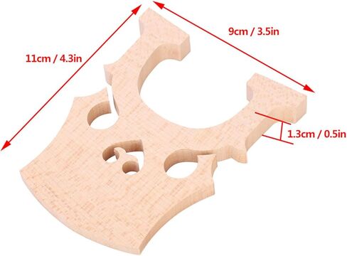 Maple Wood Cello Bridge, Full Size 4/4 Cello Bridge Self Adjusting Fitted Maple Decor Musical Instrument Accessory for Instrument in Saudi Arabia