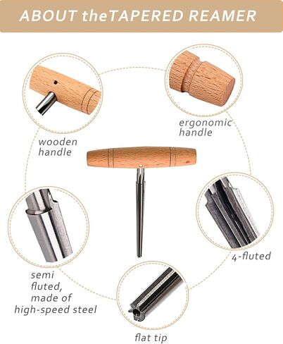Violin Tuning Peg Reals Shaver & Reamer Set, Enlarged Shaving Tools for 3/4-4/4 Size Violin Pegs Real, Tapered 4-Fluted Pin Hole Reamer, Violin Making Kit for Luthier in Saudi Arabia