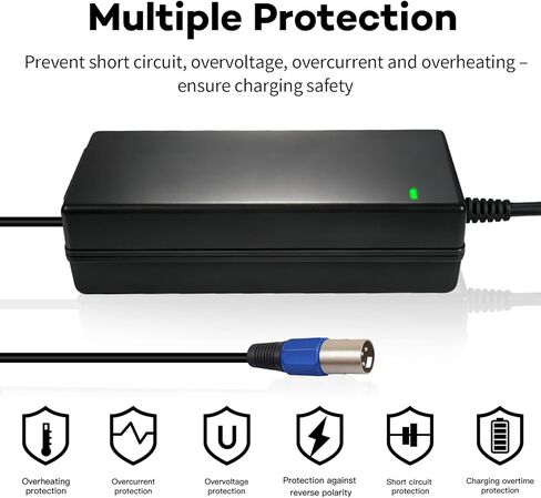 شاحن 29.4 فولت 2 أمبير مع قابس XLR لشاحن بطارية ليثيوم 24 فولت 7S شاحن بطارية عالمي 24 فولت in Kuwait