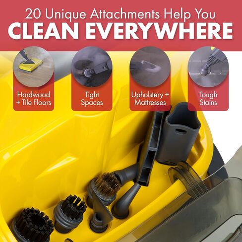 منظف ​​البخار Vapamore MR-100 Primo - نظام تنظيف بالبخار خالي من المواد الكيميائية بدرجة احترافية ومصمم إيطاليًا لحوادث الحيوانات الأليفة والأرضيات والبلاط والجص والسيارات والمجوهرات والمزيد in Kuwait