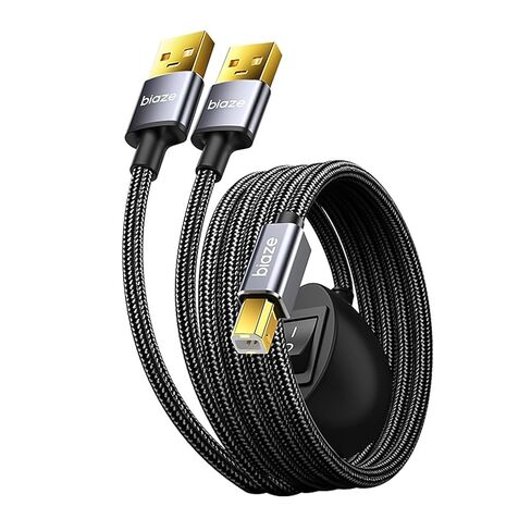 USB 3.0 Male to Male Cable, 1M/3.3FT USB A to A Cord for Data Transfer and Power, Aluminum Shell, Braided USB to USB Cable for Hard Drive Enclosure, Laptop, Cooling Pad, TV Box in Kuwait