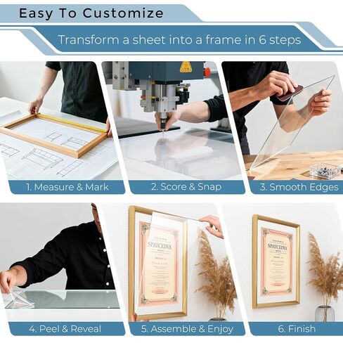MaxGear Plexiglass Sheets, 24x36 Inches 3 Pack, 1mm (0.04") Thick Clear Transparent Acrylic Panels for Picture Frame Glass Replacement, DIY Craft Projects & Signs, Easy to Cut & Shatterproof in Saudi Arabia