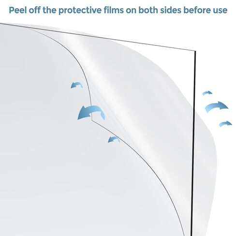 MaxGear Plexiglass Sheets, 24x36 Inches 3 Pack, 1mm (0.04") Thick Clear Transparent Acrylic Panels for Picture Frame Glass Replacement, DIY Craft Projects & Signs, Easy to Cut & Shatterproof in Saudi Arabia