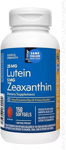 Members Mark Lutein with Zeaxanthin, 25 mg & 5 mg, (150 Count.) – Supports Eye & Vision Health, Blue Light Protection, USP Verified in Saudi Arabia