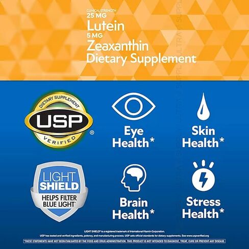 Members Mark Lutein with Zeaxanthin, 25 mg & 5 mg, (150 Count.) – Supports Eye & Vision Health, Blue Light Protection, USP Verified in Saudi Arabia