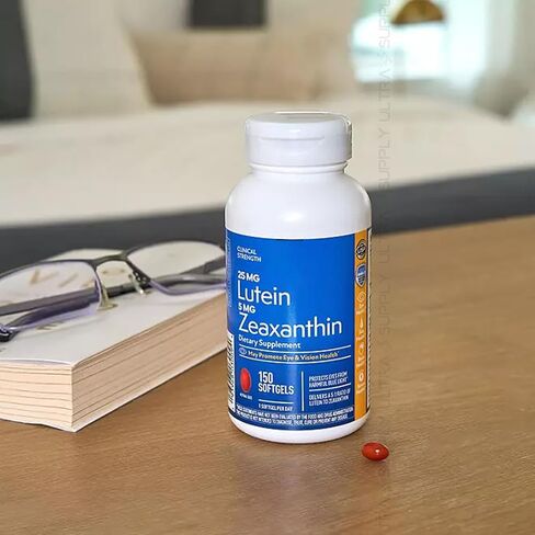 Members Mark Lutein with Zeaxanthin, 25 mg & 5 mg, (150 Count.) – Supports Eye & Vision Health, Blue Light Protection, USP Verified in Saudi Arabia