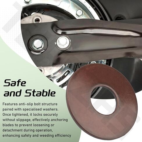 2 حزمة 90105-VA3-J01 90502-VG3-000 مجموعة مسامير الشفرة لـ Hon-da HRB215 HRC215 HRC216 HRR216 HRX217 جزازة العشب مع مسمار سداسي مركزي للشفرة الدوارة (10 × 25 مم) وغسالة (10 مم) in Kuwait