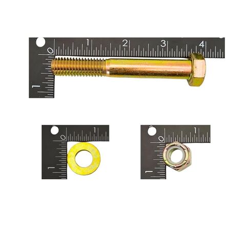 1/2"-13 x 3-1/2" براغي سداسية من الدرجة 8 (4 عبوات) مع غسالات مسطحة وصواميل قفل من النايلون - SAE J429 مسامير خشنة شديدة التحمل للسيارات والآلات والبناء 3.5 بوصة in Kuwait