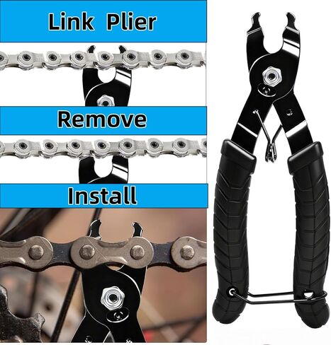 مجموعة أدوات إصلاح سلسلة الدراجة مع قاطع السلسلة، كماشة وصلة رئيسية متعددة الوظائف ومدقق التآكل لدراجات ذات سرعة 7-11 وسرعة واحدة in Kuwait