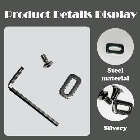 6-Pack Cleat Replacement Bolts, Bike Shoes Clips -Stainless Steel Screws with Rectangular Washers & Hex Wrench Kit Ideal for Indoor Spinning,and Mountain Biking in Saudi Arabia