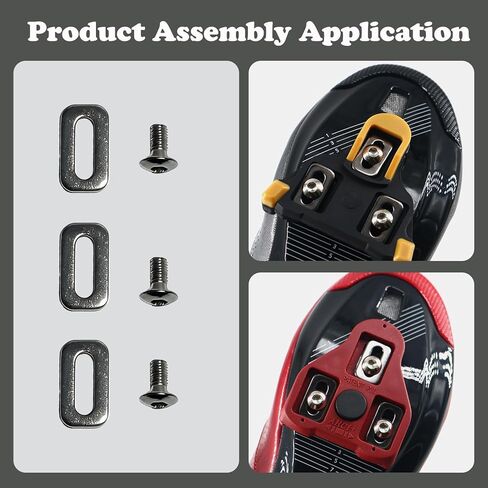 6-Pack Cleat Replacement Bolts, Bike Shoes Clips -Stainless Steel Screws with Rectangular Washers & Hex Wrench Kit Ideal for Indoor Spinning,and Mountain Biking in Saudi Arabia