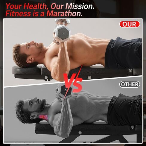 مقعد وزن قابل للتعديل لصالة الألعاب الرياضية المنزلية، سعة 1300 رطل، جهاز ضغط مقاعد البدلاء وتدريبات القوة، مقاعد مسطحة للتمرين، مقعد سريع الضبط، الظهر ومسند الرأس لصالة الألعاب الرياضية in Kuwait