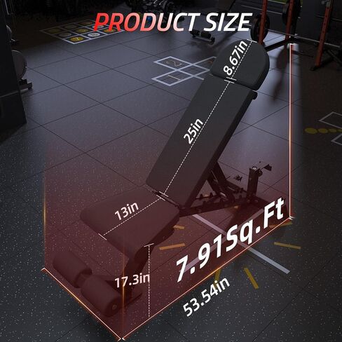 مقعد وزن قابل للتعديل لصالة الألعاب الرياضية المنزلية، سعة 1300 رطل، جهاز ضغط مقاعد البدلاء وتدريبات القوة، مقاعد مسطحة للتمرين، مقعد سريع الضبط، الظهر ومسند الرأس لصالة الألعاب الرياضية in Kuwait