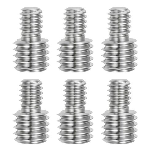 PATIKIL 1/4"-20 to 3/8"-16UNC Double End Threaded Stud Screw Bolt, 10 Pack Carbon Steel Rod Bolts Thread Reducer Adapter for Camera Furniture Hardware, 16mm Long in Saudi Arabia