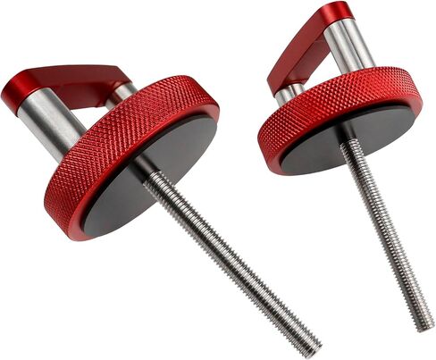 براغي إبهام سريعة الفك من Hex Autoparts باللون الأحمر مع حلقة على شكل D، ومقابض تثبيت علوية صلبة من الألومنيوم متوافقة مع 2007-2018 Jeep Wrangler JK 2-Door و4 أبواب غير محدودة in Saudi Arabia