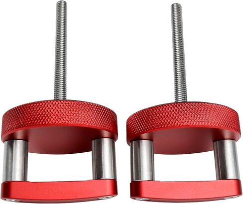 براغي إبهام سريعة الفك من Hex Autoparts باللون الأحمر مع حلقة على شكل D، ومقابض تثبيت علوية صلبة من الألومنيوم متوافقة مع 2007-2018 Jeep Wrangler JK 2-Door و4 أبواب غير محدودة in Saudi Arabia