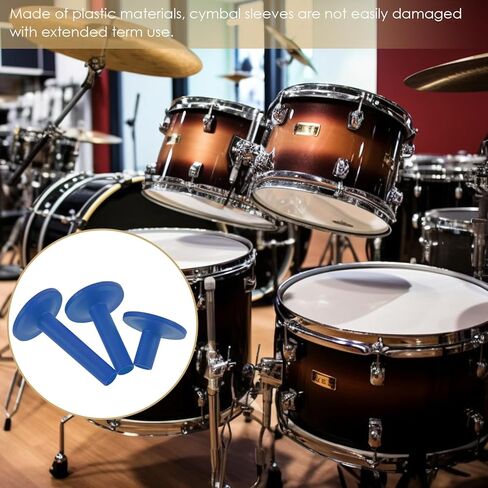 12Pcs Drum Cymbal Sleeves Plastic Replacement Set with Felt Pads 6.2Cm, 5Cm, 2.8Cm for Cymbal Stand Accessories Drum Kit Parts in Saudi Arabia